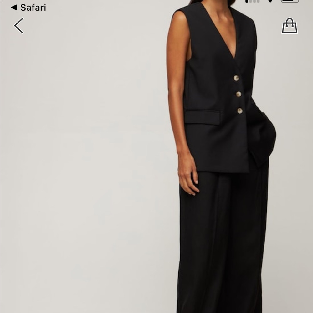 Loulou Studio Black Vest - Picture 5 of 11